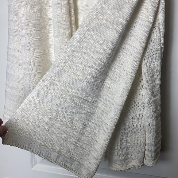 Max studio open front white knit cardigan sweater - Picture 3 of 6